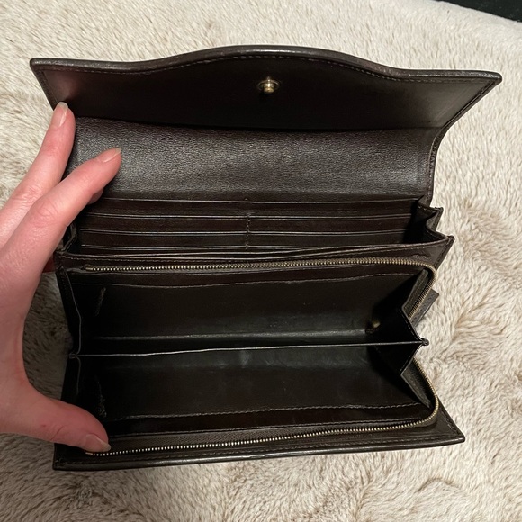 EUC Gucci Double GG Sukey Continental Long Wallet w/signature GG Supreme canvas - Picture 13 of 16